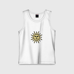 Майка детская хлопок Dark Souls - воины солнца, цвет: белый