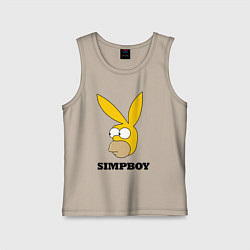 Майка детская хлопок Simpboy - rabbit Homer, цвет: миндальный