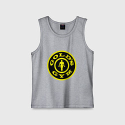 Майка детская хлопок Golds GYM, цвет: меланж