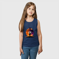 Майка детская хлопок Арт Геншин Импакт, цвет: тёмно-синий — фото 2