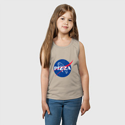 Майка детская хлопок Nasa - pizza, цвет: миндальный — фото 2
