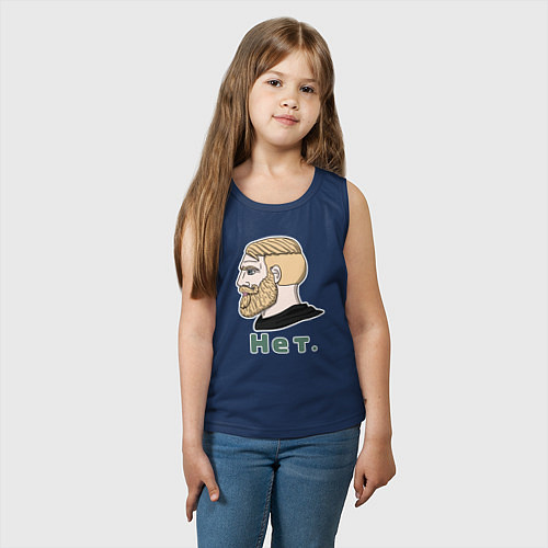 Детская майка Чад - нет / Тёмно-синий – фото 3