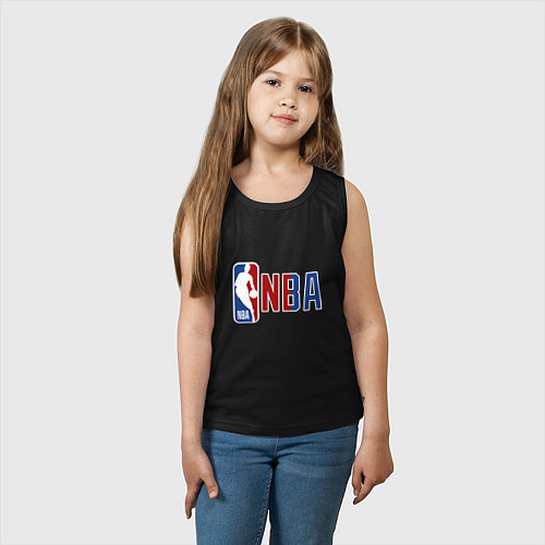 Детская майка NBA - big logo / Черный – фото 3