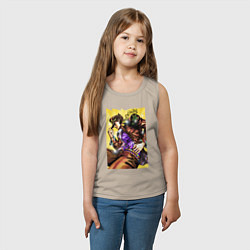 Майка детская хлопок Джотаро Куджо - JoJo Bizarre Adventure, цвет: миндальный — фото 2