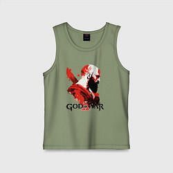 Майка детская хлопок Кратос, арт, цвет: авокадо