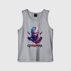 Майка детская хлопок God of War, Kratos, цвет: меланж