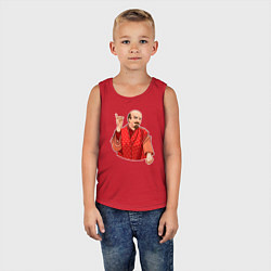 Майка детская хлопок Ленин в пижаме, цвет: красный — фото 2