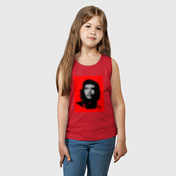 Майка детская хлопок Че Гевара расплывчатая иллюзия, цвет: красный — фото 2