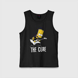 Майка детская хлопок The Cure Барт Симпсон рокер, цвет: черный