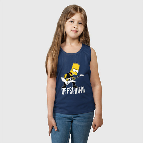 Детская майка Offspring Барт Симпсон рокер / Тёмно-синий – фото 3