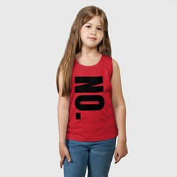 Майка детская хлопок No большие буквы, цвет: красный — фото 2