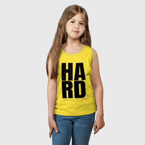 Детская майка Hard жесткая надпись / Желтый – фото 3
