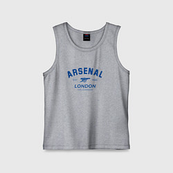 Майка детская хлопок Arsenal london the gunners, цвет: меланж
