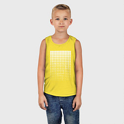 Майка детская хлопок Квадраты минимализм, цвет: желтый — фото 2