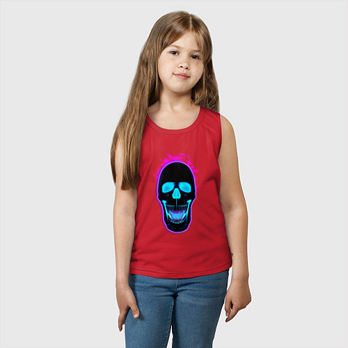 Детская майка Standoff 2 skull art neon / Красный – фото 3