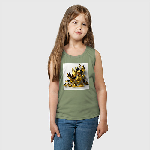 Детская майка Золотая геометрия / Авокадо – фото 3
