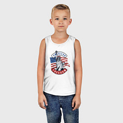 Майка детская хлопок American freedom, цвет: белый — фото 2