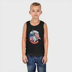 Майка детская хлопок American freedom, цвет: черный — фото 2