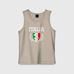 Майка детская хлопок Italy map, цвет: миндальный