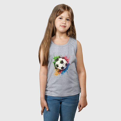 Детская майка Яркий футбольный мяч / Меланж – фото 3