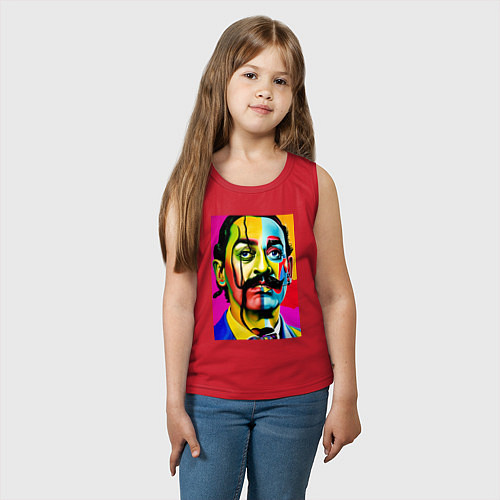 Детская майка Salvador Dali / Красный – фото 3