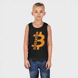 Майка детская хлопок Поколение биткоин, цвет: черный — фото 2