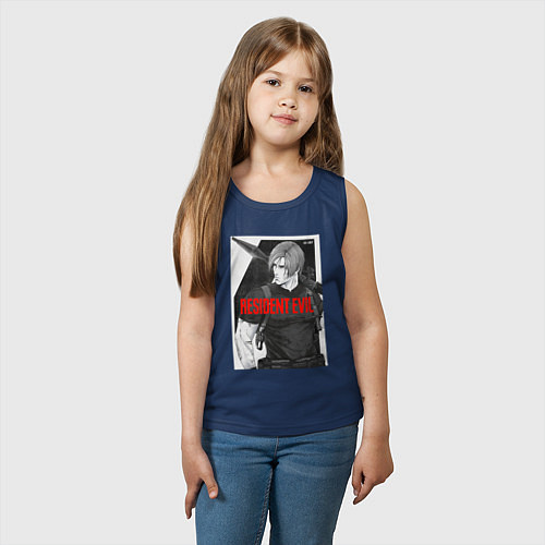 Детская майка Леон с базукой - Resident / Тёмно-синий – фото 3