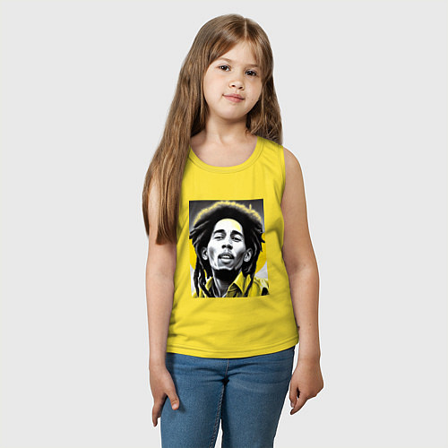 Детская майка Bob Marley Digital Art / Желтый – фото 3
