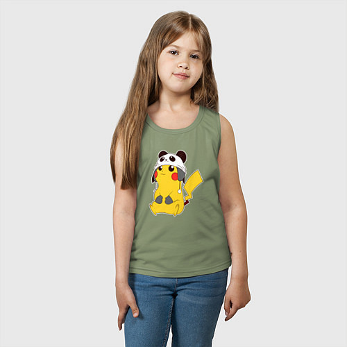 Детская майка Pika panda / Авокадо – фото 3