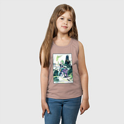 Майка детская хлопок Бай Чжу Геншин импакт, цвет: пыльно-розовый — фото 2