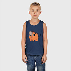 Майка детская хлопок Почита рад, цвет: тёмно-синий — фото 2