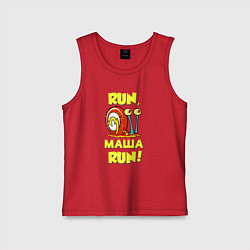 Майка детская хлопок Run Маша run, цвет: красный