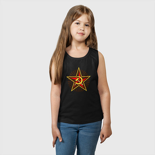 Детская майка Star USSR / Черный – фото 3