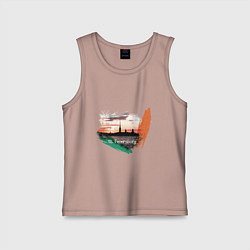 Майка детская хлопок Питер Петропаловка, цвет: пыльно-розовый