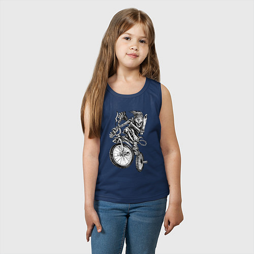 Детская майка Extreme bones BMX / Тёмно-синий – фото 3
