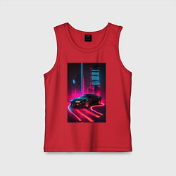 Майка детская хлопок KITT auto - неон, цвет: красный