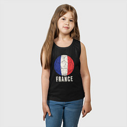 Майка детская хлопок Футбол Франции, цвет: черный — фото 2