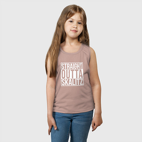 Детская майка Straight outta Skalitz / Пыльно-розовый – фото 3