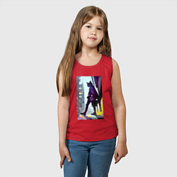 Майка детская хлопок Чёрный котяра на своём районе - Бронкс, цвет: красный — фото 2