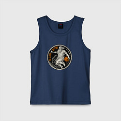 Майка детская хлопок Нет крови нет фола, цвет: тёмно-синий