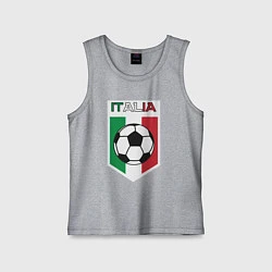 Майка детская хлопок Футбол Италии, цвет: меланж