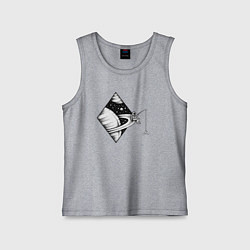 Майка детская хлопок Space fisher, цвет: меланж