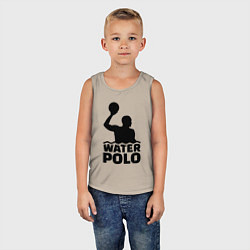Майка детская хлопок Водное поло, цвет: миндальный — фото 2