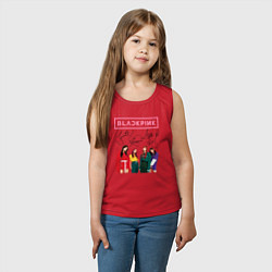 Майка детская хлопок Blackpink Lisa Jisoo Jennie Rose, цвет: красный — фото 2