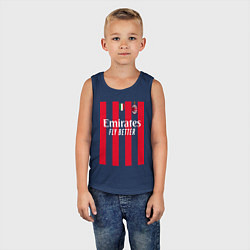 Майка детская хлопок ФК Милан форма 2223 домашняя, цвет: тёмно-синий — фото 2