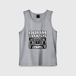 Майка детская хлопок Dnb oldschool, цвет: меланж