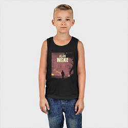 Майка детская хлопок Alan Wake art, цвет: черный — фото 2