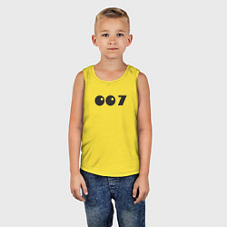 Майка детская хлопок Number 007, цвет: желтый — фото 2