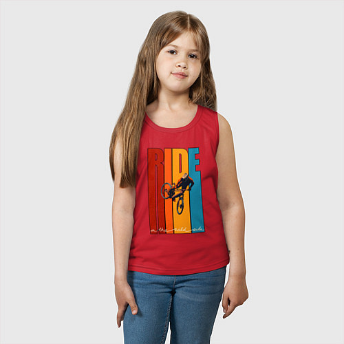 Детская майка MTB - ride / Красный – фото 3