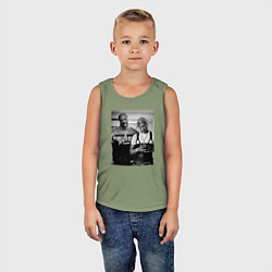 Майка детская хлопок Old Gangstars, цвет: авокадо — фото 2